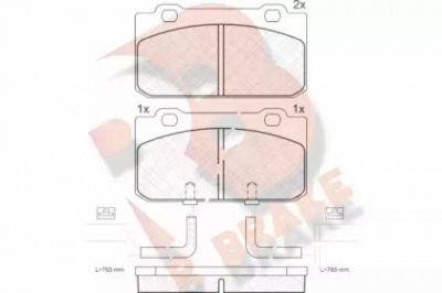 R BRAKE rb0632 -  Комплект тормозных колодок, дисковый тормоз